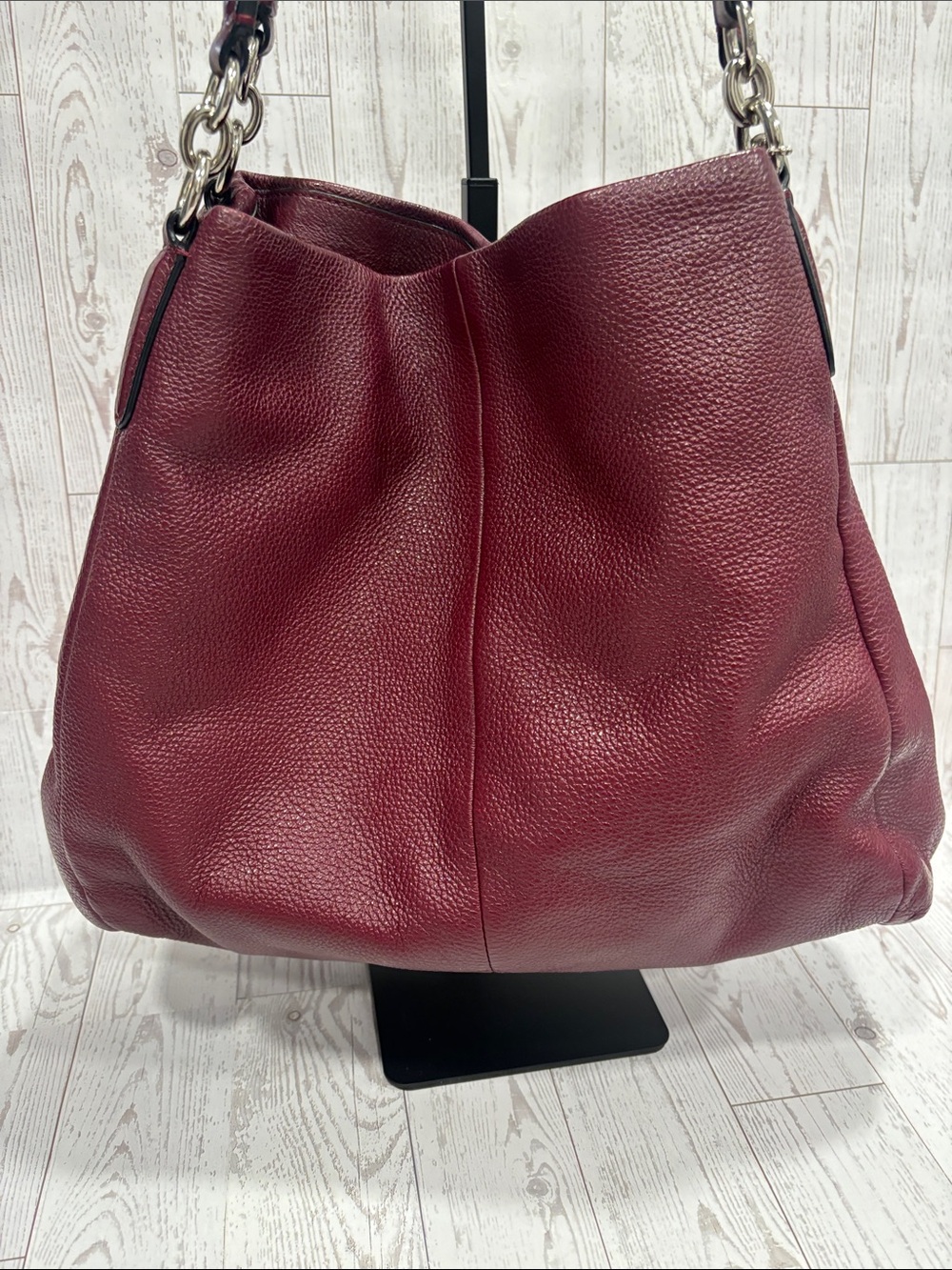 Coach Madison Phoebe Shoulder Bag in Deep Wine